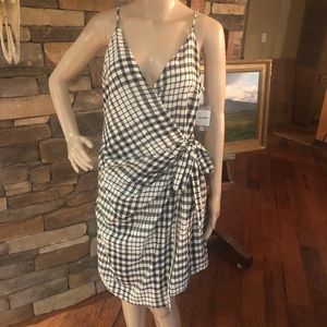 Free People ‘Checkered’ Wrap Dress Size 10 NWT